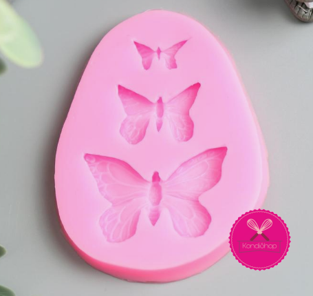 картинка Молд силиконовый 3 Бабочки 7,5/5,5 см от магазина KondiShop