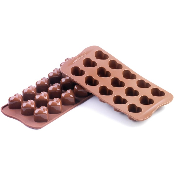 картинка Форма силиконовая Сердечки для шоколада/конфет, 15 ячеек от магазина KondiShop