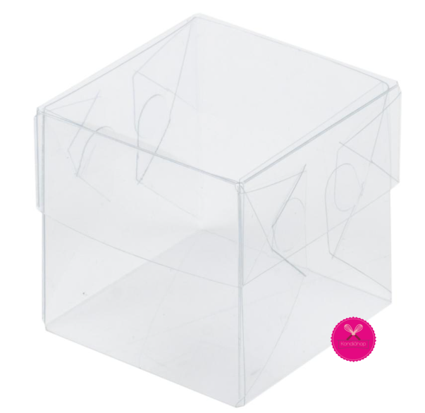 картинка Коробка пластиковая прозрачная 8/8/8 для фигурок, макарон, безе, шоколада от магазина KondiShop