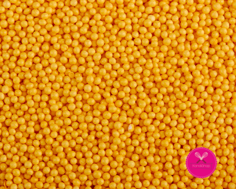 картинка Посыпка сахарная шарики жёлтые 2 мм 100 гр Топ декор от магазина KondiShop