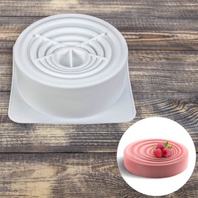 картинка Форма силиконовая для муссовых десертов 16 х 6,5 см "Рябь", цвет белый от магазина KondiShop