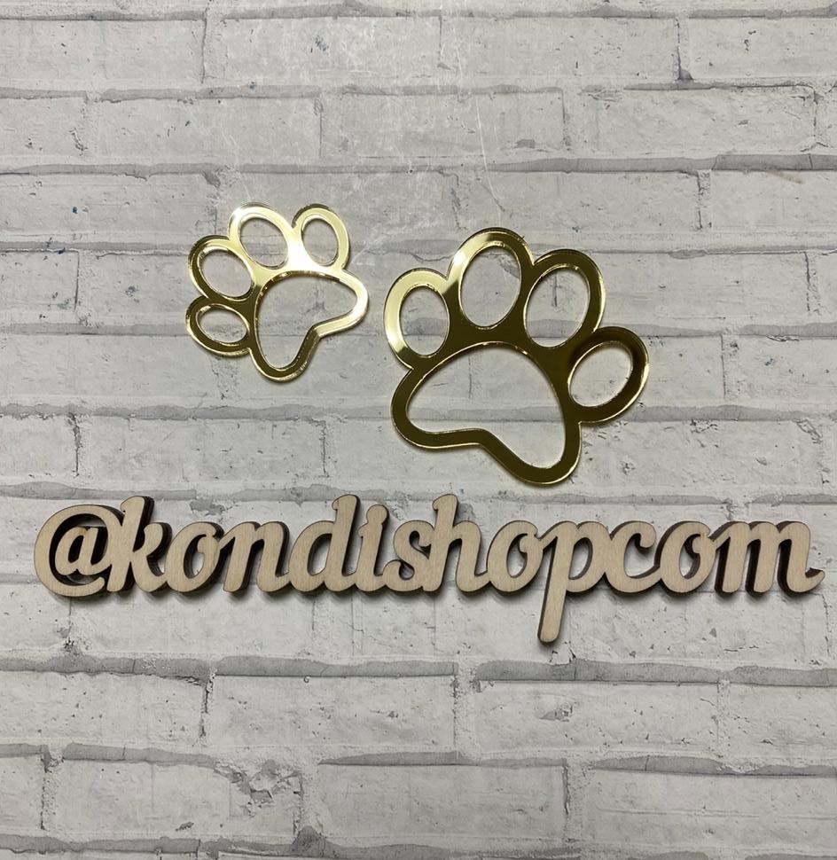 картинка Лапки из акрила 2 шт золото от магазина KondiShop