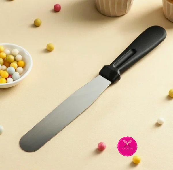 картинка Лопатка палетка прямая пласт.чёрн.ручка 15 см от магазина KondiShop