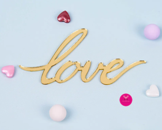 картинка Украшение Love золото №4 1 шт от магазина KondiShop