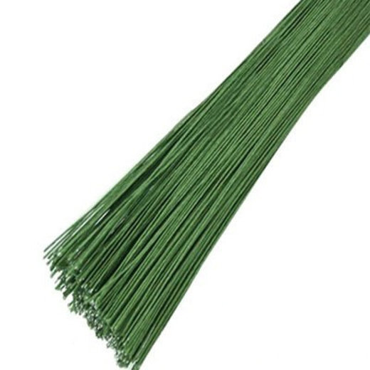 картинка Проволока флористическая зелёная №28  0,3 мм 20 шт 36 см от магазина KondiShop
