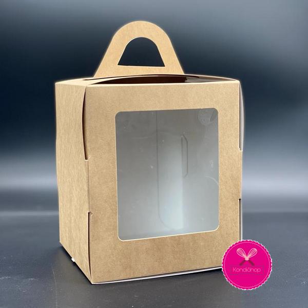 картинка Коробка 12,5/12,5/15 крафт под пряничный домик, кулич от магазина KondiShop