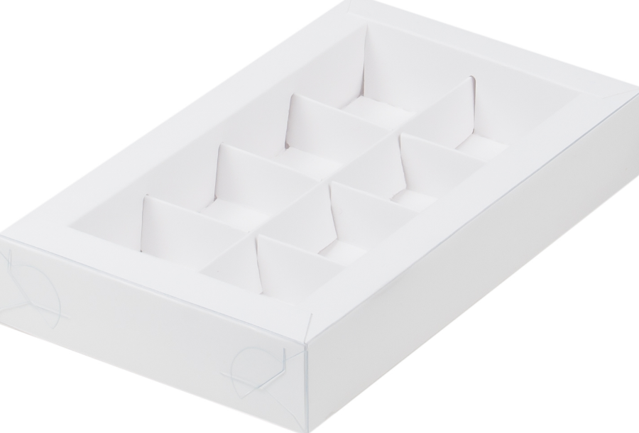 картинка Коробка под 8 конфет Белая пласт. крышка от магазина KondiShop