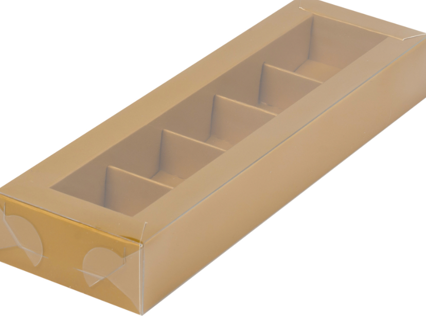 картинка Коробка под 5 конфет Золото с пласт. крышкой от магазина KondiShop