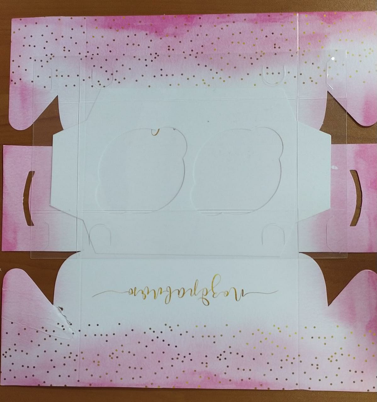 картинка УЦЕНКА Коробка на 2 капкейка  С наилучшими пожеланиями/поздравляю от магазина KondiShop