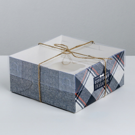 картинка УЦЕНКА Коробка на 4 капкейка «Особенный подарок» от магазина KondiShop