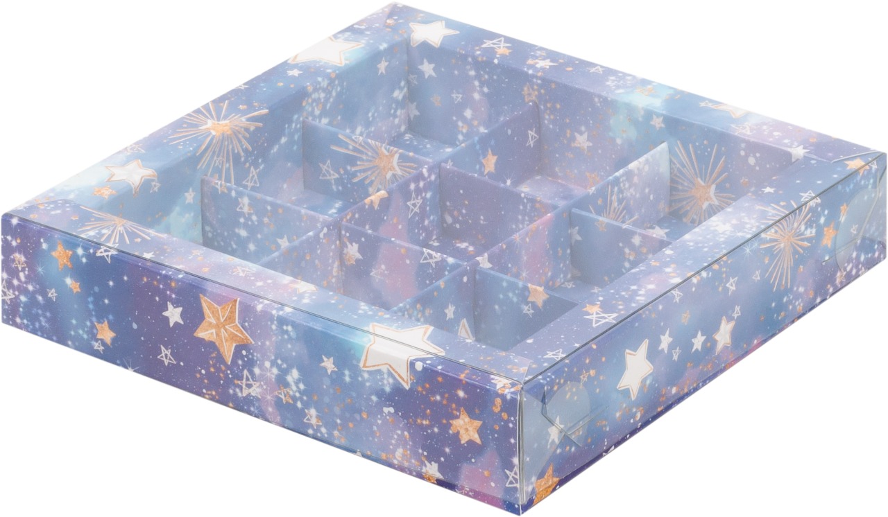 картинка Коробка под 9 конфет Звёздное небо от магазина KondiShop