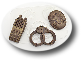 картинка Форма пластиковая " Набор полиция" (для шоколада) от магазина KondiShop