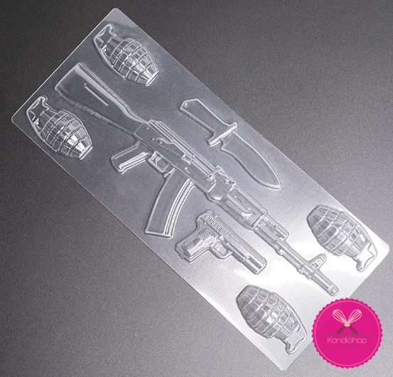 картинка Форма пластиковая Оружие , для шоколада от магазина KondiShop