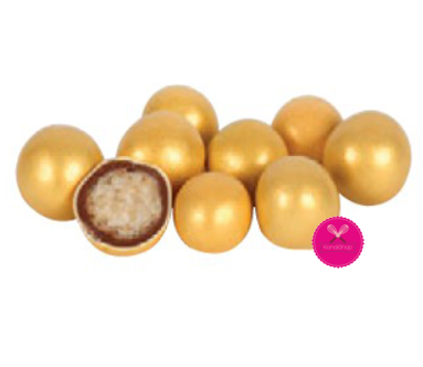 картинка Шарики Шоколадные СФЕРА золото 50 гр от магазина KondiShop