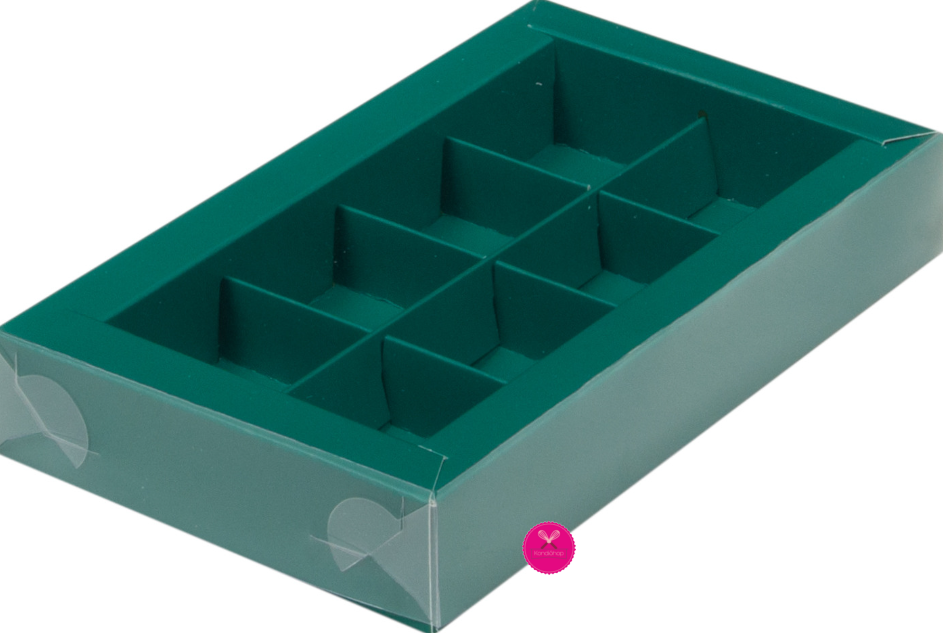 картинка Коробка под 8 конфет Зеленая матовая от магазина KondiShop