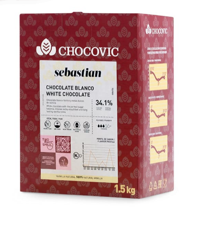 картинка Шоколад Chocovic Sebastian белый 33,1% 500 гр от магазина KondiShop
