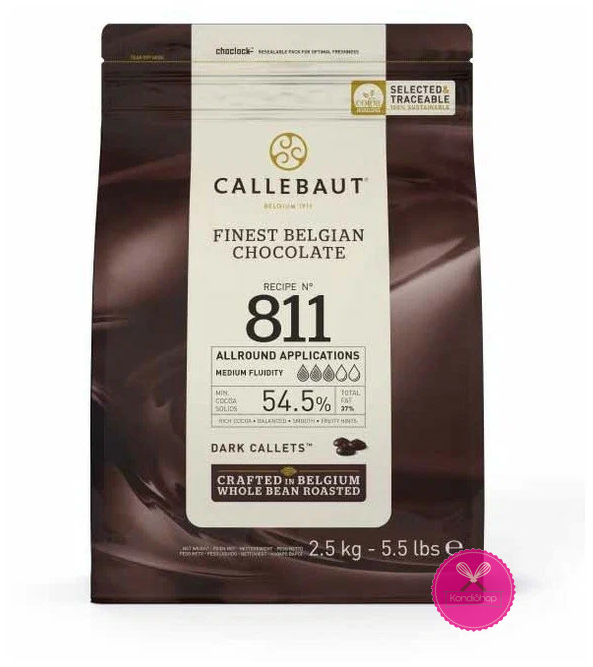 картинка Шоколад тёмный Callebaut 54,5% Бельгия 2,5 кг от магазина KondiShop
