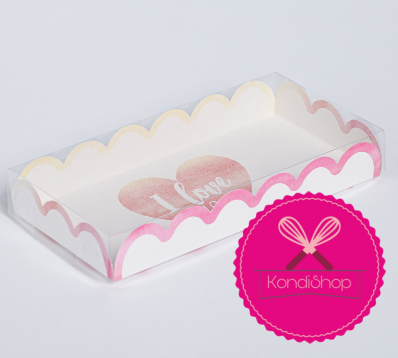 картинка Коробка 10,5/21/3 I love you с пласт. прозр. крышкой от магазина KondiShop