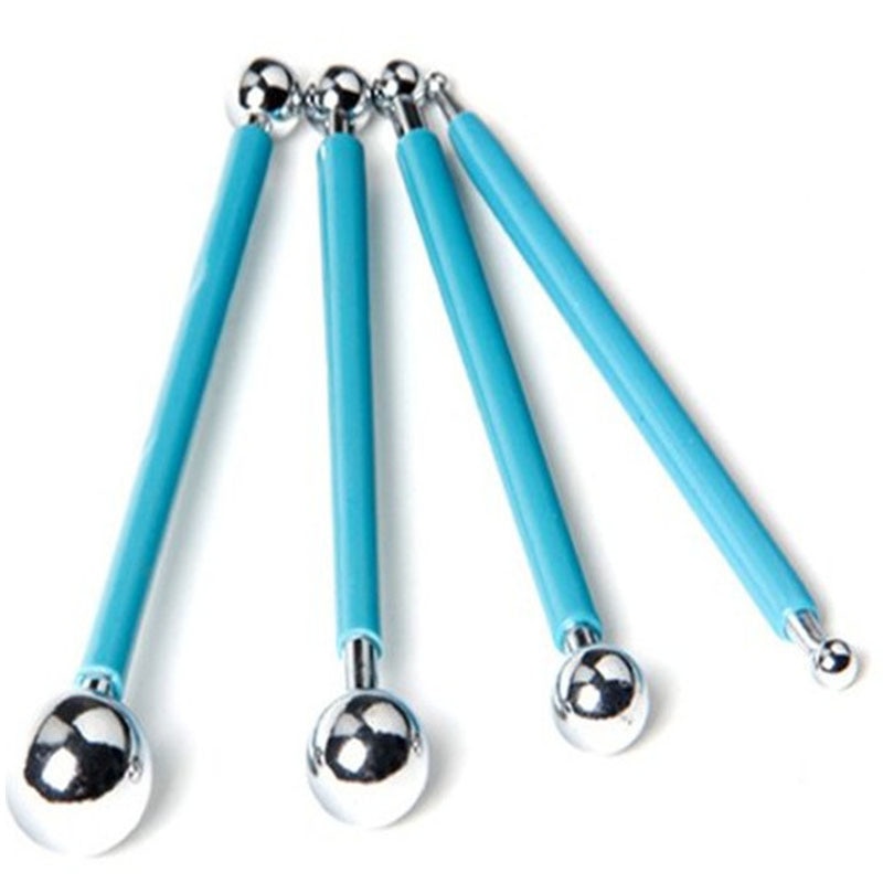 картинка Набор инструментов для мастики с мет. шарами, 4 шт YG-9 от магазина KondiShop