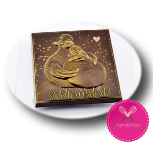 картинка Форма пластиковая для шоколада "Влюбленные Уточки" от магазина KondiShop