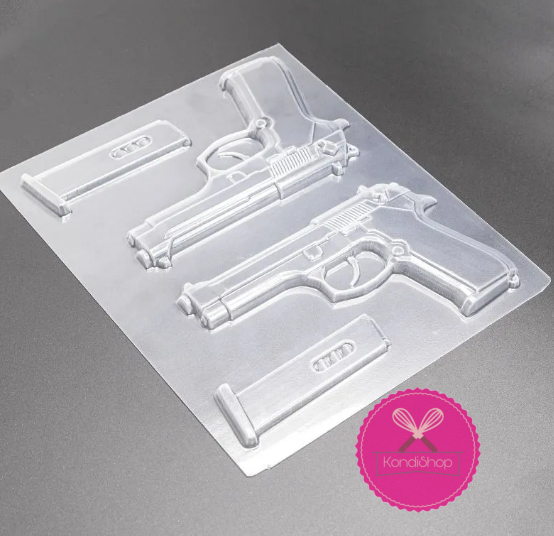 картинка Форма пластиковая " Два пистолета " для шоколада от магазина KondiShop