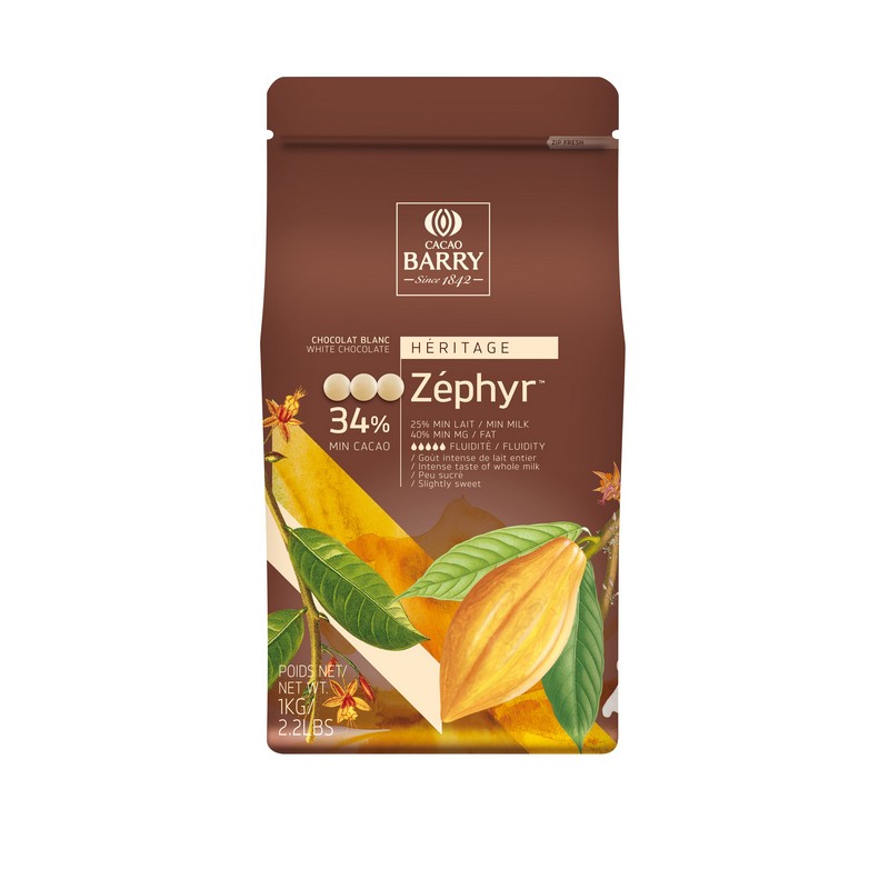 картинка Шоколад белый 34% Zephyr Cacao Barry 1 кг от магазина KondiShop
