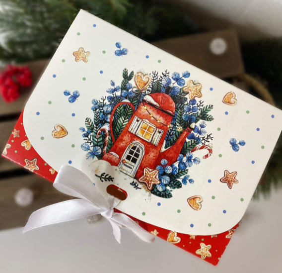 картинка Коробка 16,5/11,5/5 Уютное рождество сборная  от магазина KondiShop
