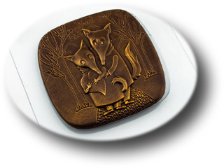 картинка Форма пластиковая для шоколада "Любовь Лисята" от магазина KondiShop