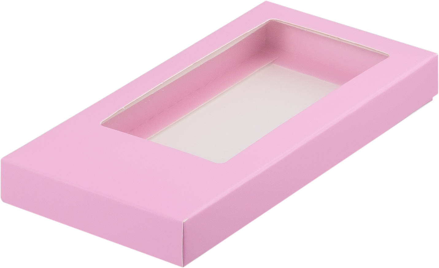 картинка Коробка под плитку шоколада 18/9/1,7 розовая от магазина KondiShop
