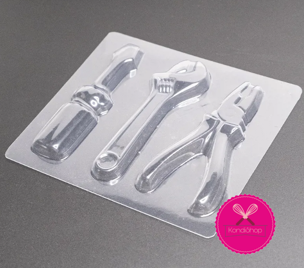 картинка Форма пластиковая Инструменты, 3 шт ( отвертка, гаечный ключ, пассатижи) для шоколада  от магазина KondiShop