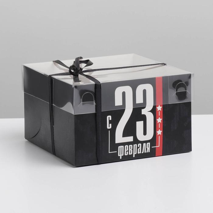 картинка Коробка на 4 капкейка " 23 февраля"  от магазина KondiShop