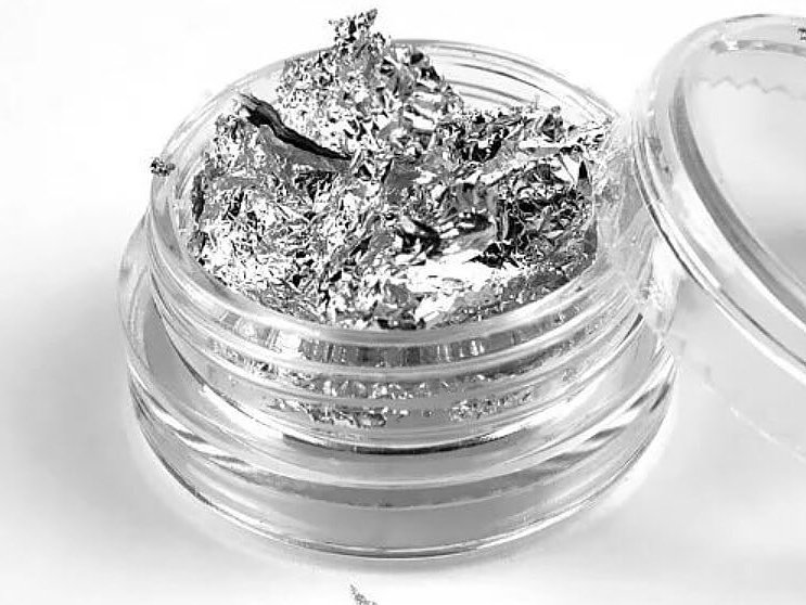 картинка Декоративное серебро - баночка (хлопья). от магазина KondiShop