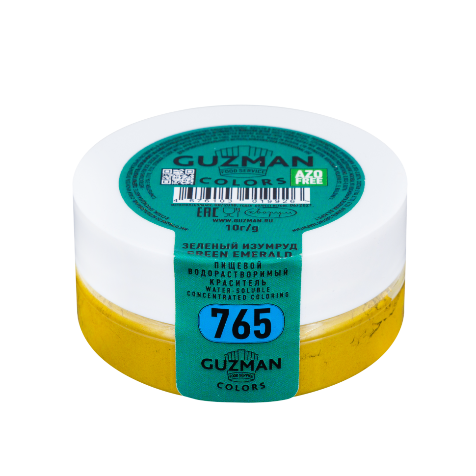 картинка Краситель сухой водорастворимый Зеленый Изумруд (765),10 гр GUZMAN  от магазина KondiShop