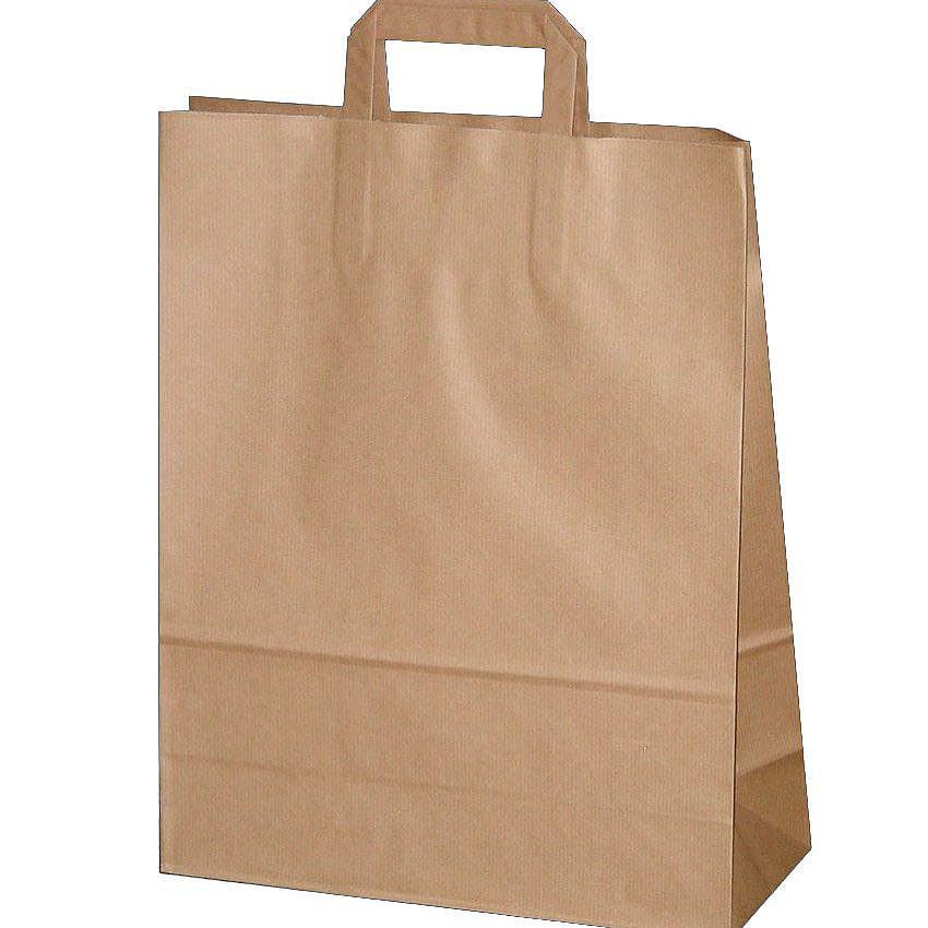 картинка Пакет крафт бумажный с КРУЧЕНЫМИ ручками 35/15/45 от магазина KondiShop