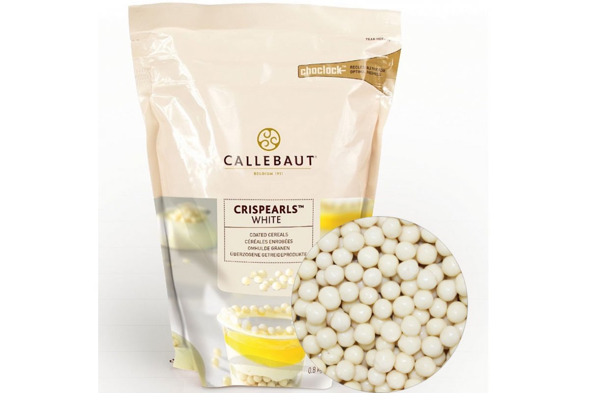картинка Хрустящие шоколадные шарики белые 50 гр Callebaut от магазина KondiShop