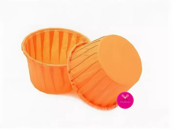 картинка Капсулы для капкейков усиленные без ламинации D5 H4 100 шт Оранжевые  от магазина KondiShop
