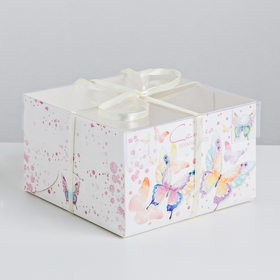 картинка Коробка на 4 капкейка «Самого прекрасного», от магазина KondiShop