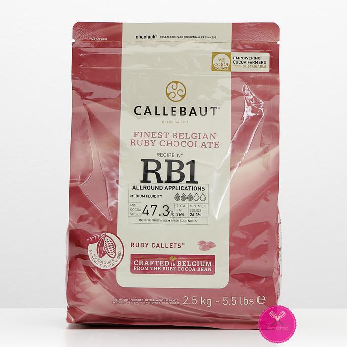 картинка Шоколад Ruby Callebaut 47,3% 2,5 кг от магазина KondiShop