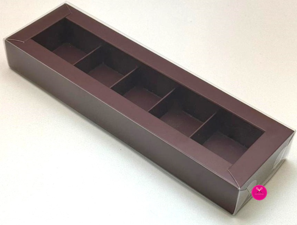 картинка Коробка под 5 конфет Шоколад с пласт. крышкой от магазина KondiShop