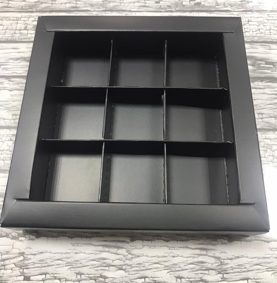картинка Коробка под 9 конфет Чёрная от магазина KondiShop