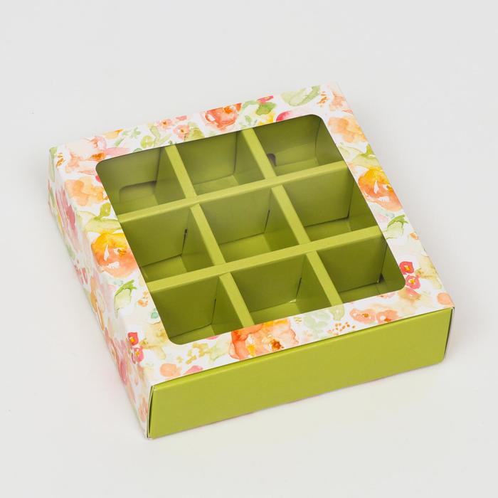 картинка Коробка под 9 конфет Весна от магазина KondiShop