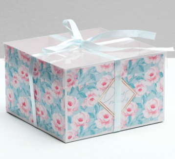 картинка УЦЕНКА Коробка на 4 капкейка «Для тебя»  от магазина KondiShop
