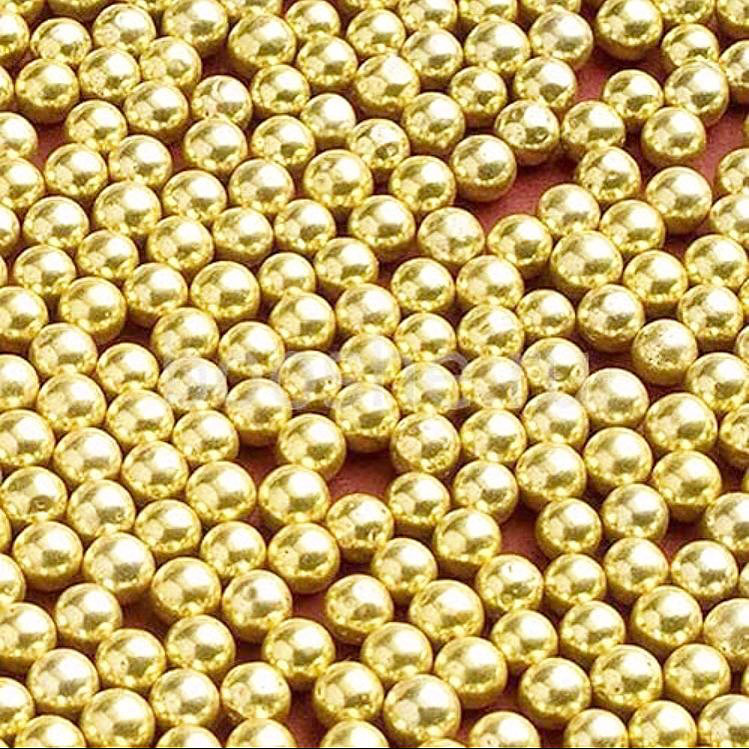 картинка Шарики сахарные золото 5 мм Италия 50 гр от магазина KondiShop