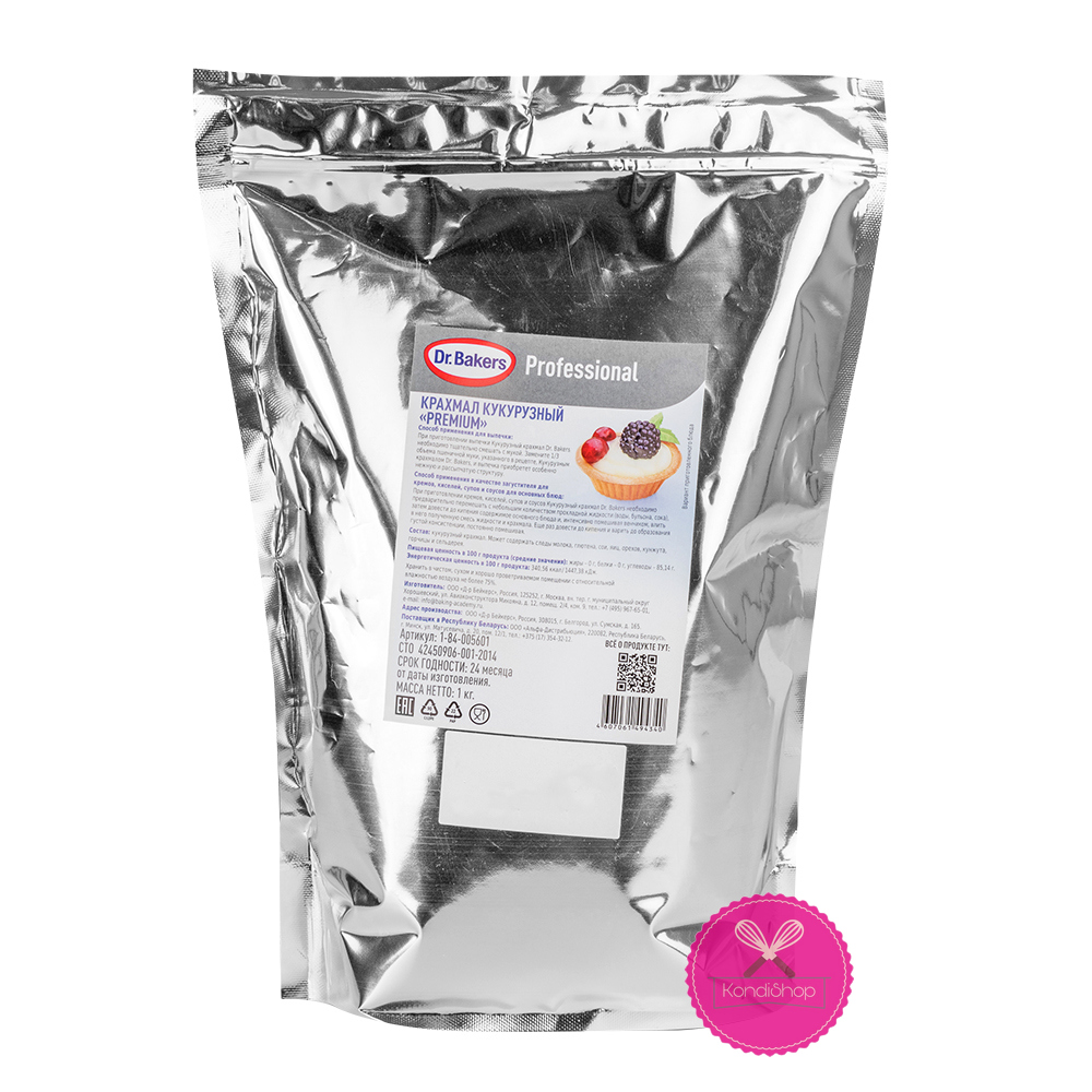 картинка Крахмал кукурузный Dr. Bakers 1 кг от магазина KondiShop