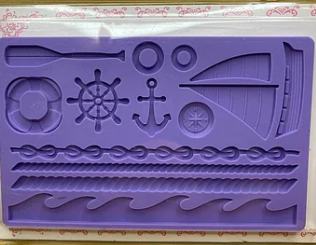 картинка Молд силиконовый Морской 12 в 1 (корабль) от магазина KondiShop