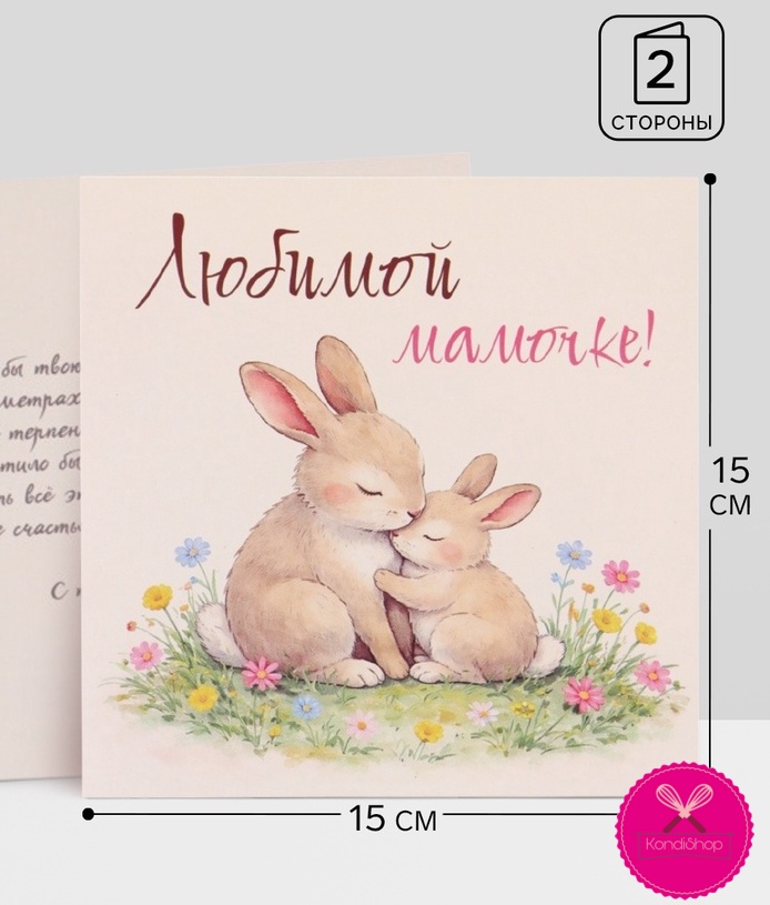 картинка Открытка Любимой мамочке 15/15 от магазина KondiShop